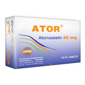 Ator 40 mg ( Atorvastatin ) 10 film-coated tablets